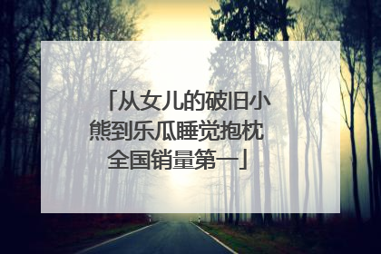 从女儿的破旧小熊到乐瓜睡觉抱枕全国销量第一