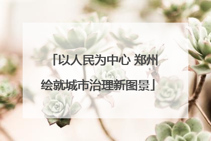 以人民为中心 郑州绘就城市治理新图景