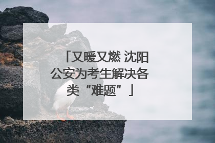 又暖又燃 沈阳公安为考生解决各类“难题”