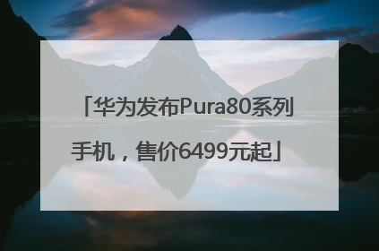 华为发布Pura80系列手机，售价6499元起