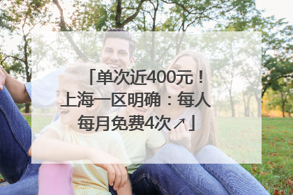 单次近400元！上海一区明确：每人每月免费4次↗