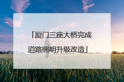 厦门三座大桥完成道路照明升级改造