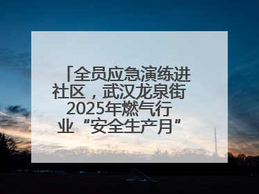全员应急演练进社区，武汉龙泉街2025年燃气行业“安全生产月”宣传活动举行