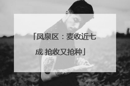 凤泉区：麦收近七成 抢收又抢种