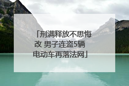 刑满释放不思悔改 男子连盗5辆电动车再落法网