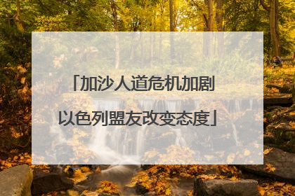 加沙人道危机加剧 以色列盟友改变态度