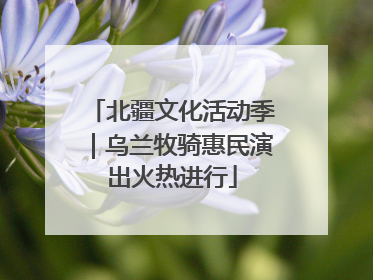 北疆文化活动季｜乌兰牧骑惠民演出火热进行