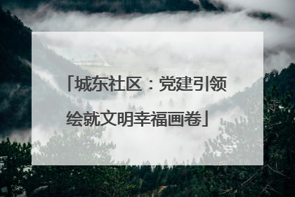 城东社区：党建引领绘就文明幸福画卷