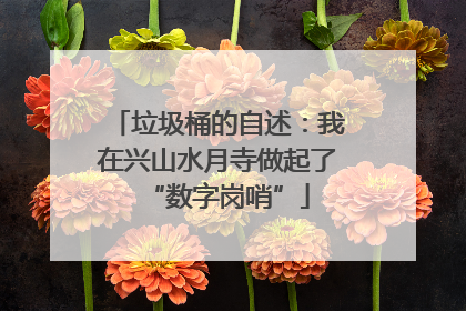 垃圾桶的自述：我在兴山水月寺做起了“数字岗哨”