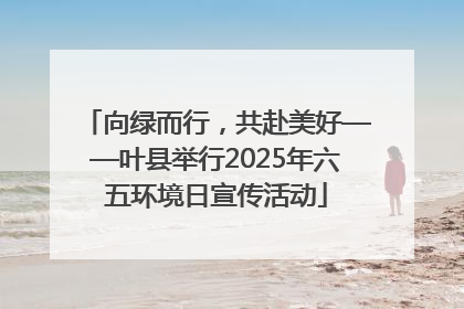 向绿而行，共赴美好——叶县举行2025年六五环境日宣传活动