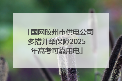国网胶州市供电公司多措并举保障2025年高考可靠用电