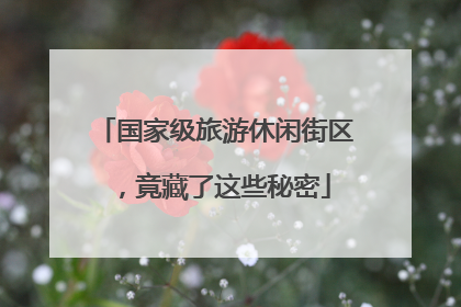 国家级旅游休闲街区，竟藏了这些秘密