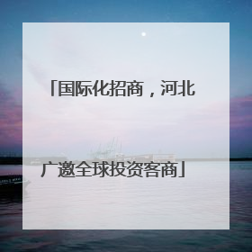 国际化招商，河北广邀全球投资客商