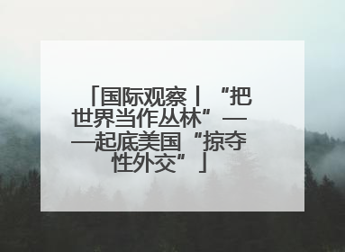 国际观察丨“把世界当作丛林”——起底美国“掠夺性外交”