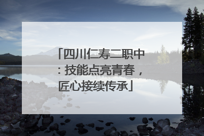 四川仁寿二职中：技能点亮青春，匠心接续传承