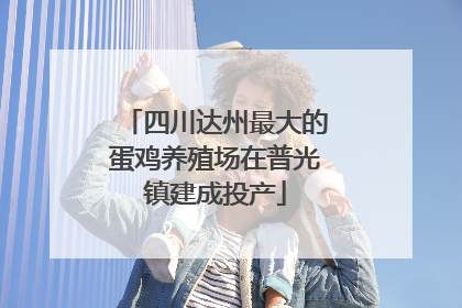 四川达州最大的蛋鸡养殖场在普光镇建成投产