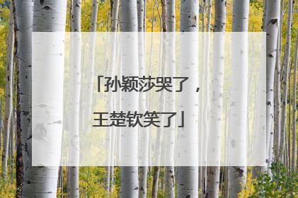 孙颖莎哭了，王楚钦笑了