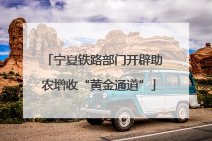 宁夏铁路部门开辟助农增收“黄金通道”
