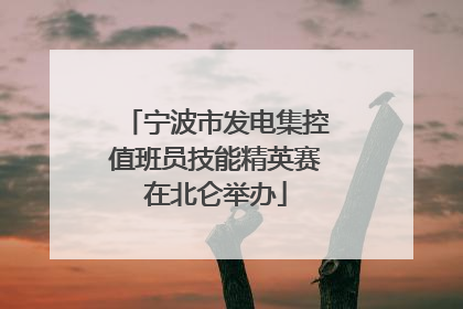 宁波市发电集控值班员技能精英赛在北仑举办