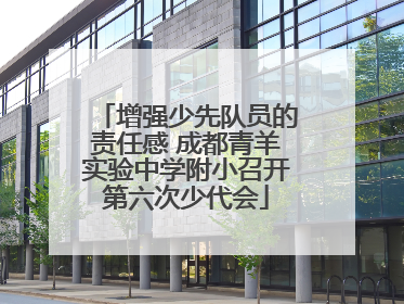 增强少先队员的责任感 成都青羊实验中学附小召开第六次少代会