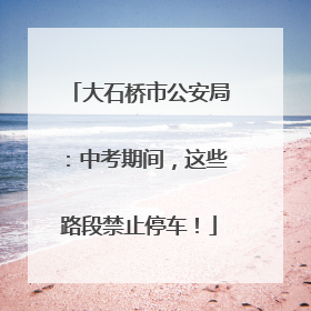 大石桥市公安局：中考期间，这些路段禁止停车！