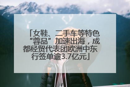 女鞋、二手车等特色“蓉品”加速出海，成都经贸代表团欧洲中东行签单逾3.7亿元