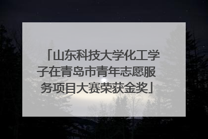 山东科技大学化工学子在青岛市青年志愿服务项目大赛荣获金奖