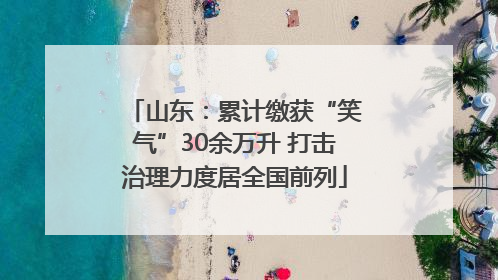 山东：累计缴获“笑气”30余万升 打击治理力度居全国前列