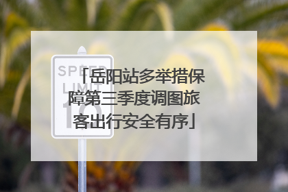 岳阳站多举措保障第三季度调图旅客出行安全有序