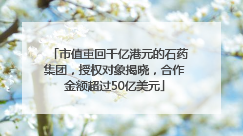 市值重回千亿港元的石药集团，授权对象揭晓，合作金额超过50亿美元