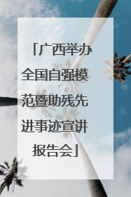广西举办全国自强模范暨助残先进事迹宣讲报告会