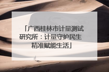 广西桂林市计量测试研究所：计量守护民生 精准赋能生活