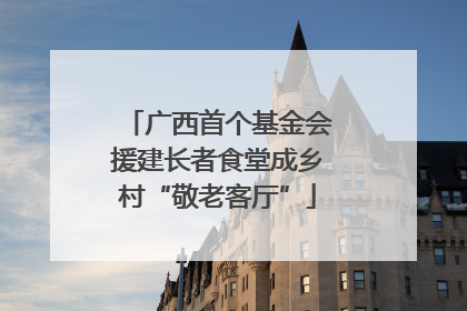广西首个基金会援建长者食堂成乡村“敬老客厅”