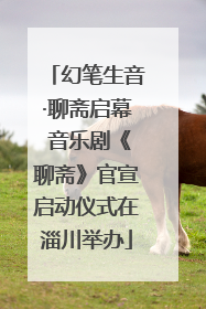 幻笔生音·聊斋启幕 音乐剧《聊斋》官宣启动仪式在淄川举办