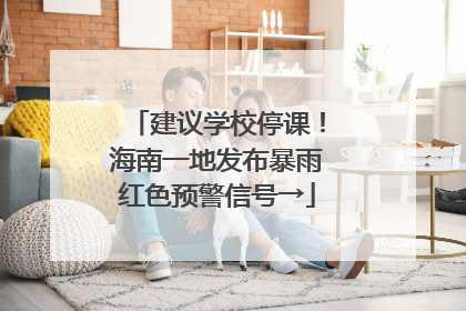 建议学校停课！海南一地发布暴雨红色预警信号→