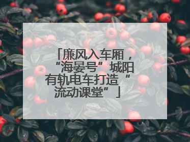 廉风入车厢，“海晏号”城阳有轨电车打造“流动课堂”