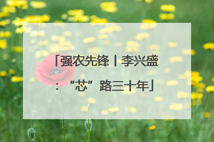 强农先锋丨李兴盛：“芯”路三十年