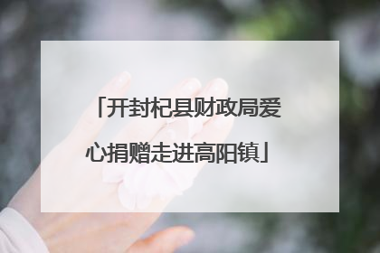 开封杞县财政局爱心捐赠走进高阳镇