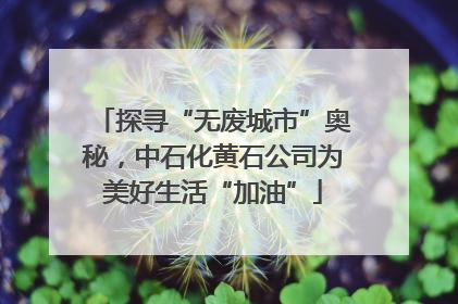 探寻“无废城市”奥秘，中石化黄石公司为美好生活“加油”