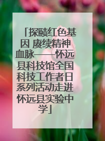 探赜红色基因 赓续精神血脉——怀远县科技馆全国科技工作者日系列活动走进怀远县实验中学