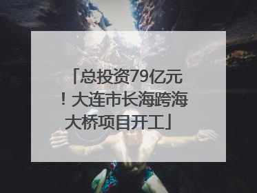 总投资79亿元！大连市长海跨海大桥项目开工
