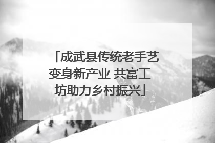 成武县传统老手艺变身新产业 共富工坊助力乡村振兴