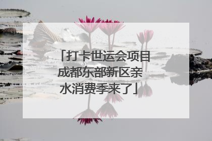 打卡世运会项目 成都东部新区亲水消费季来了