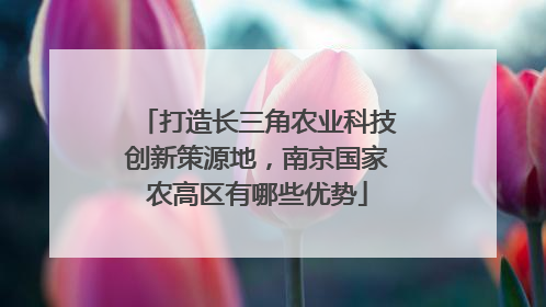打造长三角农业科技创新策源地，南京国家农高区有哪些优势