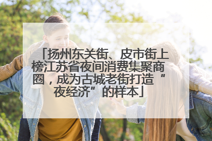 扬州东关街、皮市街上榜江苏省夜间消费集聚商圈，成为古城老街打造“夜经济”的样本