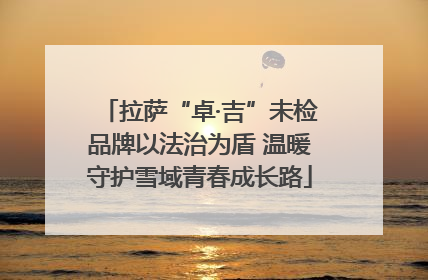 拉萨“卓·吉”未检品牌以法治为盾 温暖守护雪域青春成长路