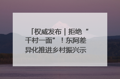 权威发布｜拒绝“千村一面”！东阿差异化推进乡村振兴示范片区建设
