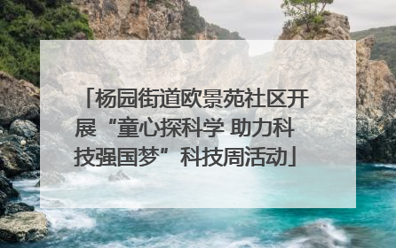 杨园街道欧景苑社区开展“童心探科学 助力科技强国梦”科技周活动