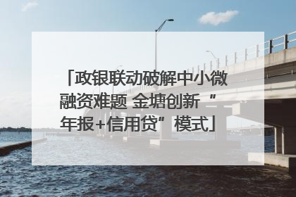 政银联动破解中小微融资难题 金塘创新“年报+信用贷”模式