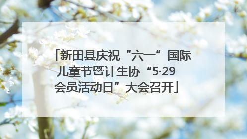 新田县庆祝“六一”国际儿童节暨计生协“5·29会员活动日”大会召开